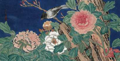 邢一峰 花鸟 镜心